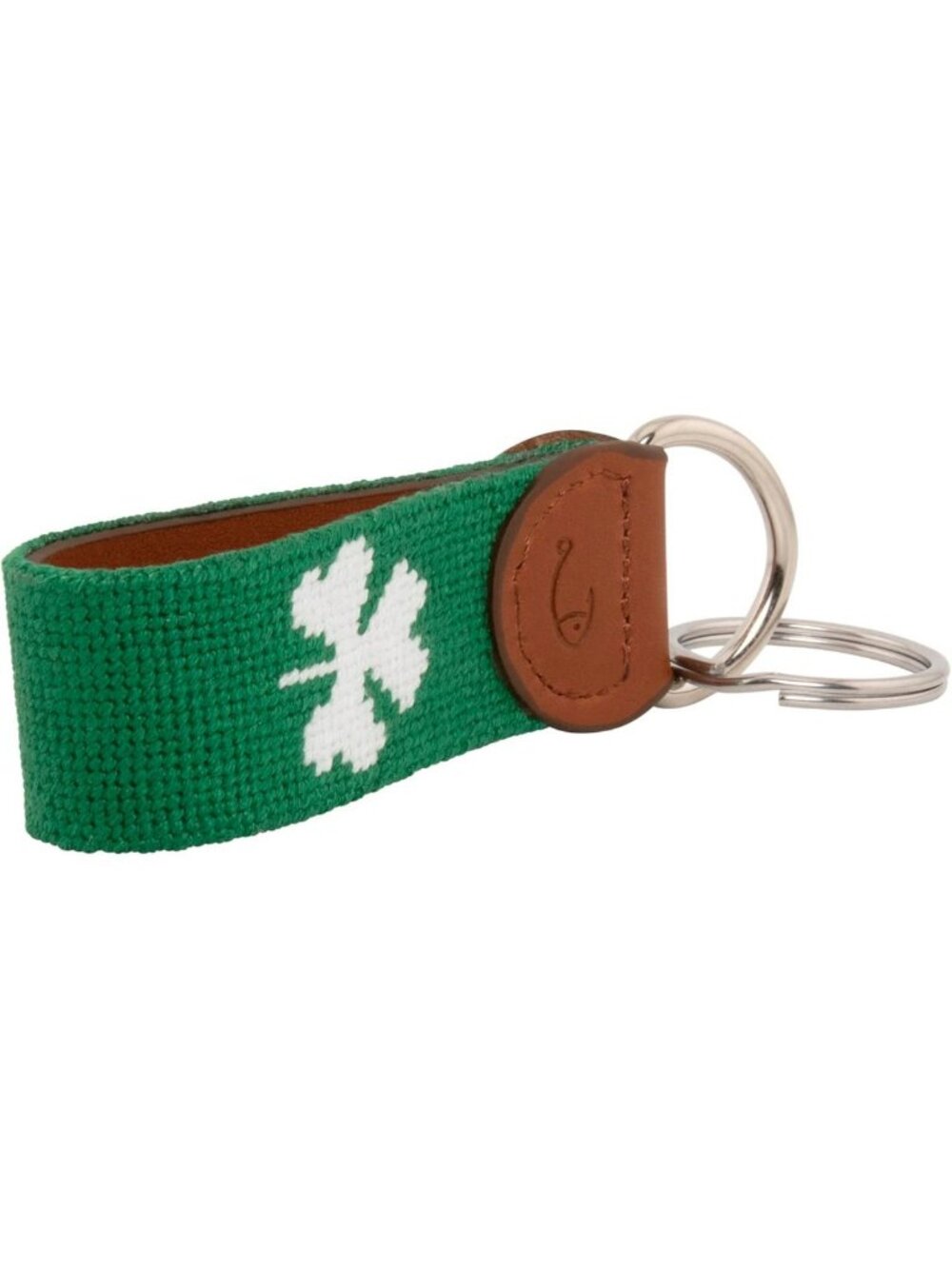 Hand-Stitched Leather Needlepoint Key Fob | Stylish Key Chain Accessory - Picture 5 of 7